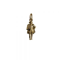 9ct Gold 17x9mm William Shakespeare Pendant or Charm