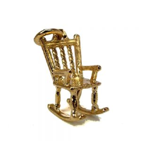 9ct Gold 18x14mm solid Rocking Chair Pendant or Charm