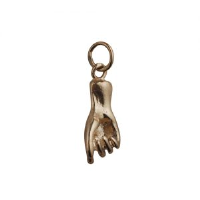 9ct Gold 18x7mm solid Divers OK Hand Signal Pendant or Charm