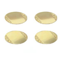 9ct Gold 19x11mm oval hand engraved chain Cufflinks