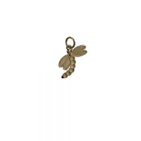 9ct Gold 19x12mm Dragonfly Pendant or Charm