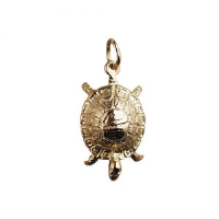9ct Gold 19x12mm Tortoise Pendant or Charm