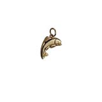 9ct Gold 19x14mm Fish Pendant or Charm