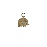 9ct Gold 19x15mm Hedgehog looking right Pendant or Charm