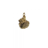 9ct Gold 19x18mm Sea Shell Pendant or Charm