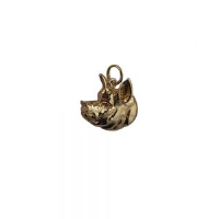 9ct Gold 19x19mm Pig Head Pendant or Charm