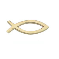 9ct Gold 19x6mm Christian Fish symbol Tie Tack