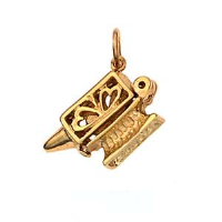 9ct Gold 20x10mm moveable Lovers Anvil Pendant or Charm