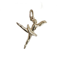 9ct Gold 20x15mm Ballet Dancer Pendant or Charm