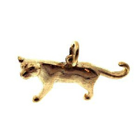 9ct Gold 20x30mm solid Mountain Lion Pendant or Charm