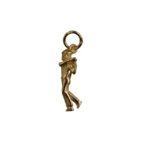 9ct Gold 20x6mm Male Golfer Pendant or Charm