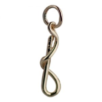9ct Gold 20x7mm Riding crop Pendant or Charm