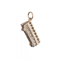 9ct Gold 20x8mm Double Decker Bus Pendant or Charm