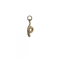 9ct Gold 20x9mm Snake Pendant or Charm