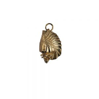9ct Gold 23x15mm Queen Conch Pendant or Charm