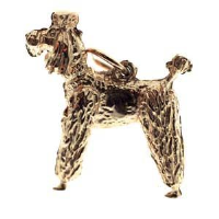 9ct Gold 23x19mm Poodle Pendant or Charm