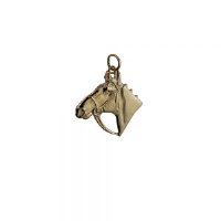 9ct Gold 23x20mm Horse Head Pendant or Charm