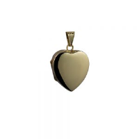9ct Gold 24x20mm heart shaped plain Locket