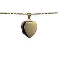 9ct Gold 24x20mm heart shaped plain Locket with a 1.4mm wide belcher Chain 16 inches Only Suitable for Children