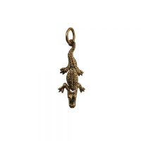9ct Gold 25x11mm moveable Crocodile Pendant or Charm