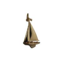 9ct Gold 25x15mm Yacht Pendant or Charm