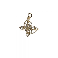 9ct Gold 25x19mm Butterfly Pendant or Charm