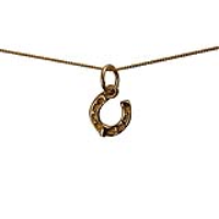 9ct Gold 25x8mm wire G Clef Pendant with a 0.6mm wide curb Chain