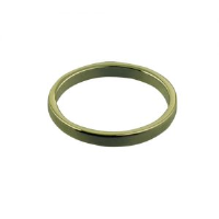 9ct Gold 2mm plain flat Wedding Ring Sizes I-P
