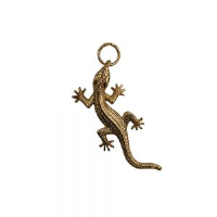 9ct Gold 34x19mm Lizard Pendant or Charm