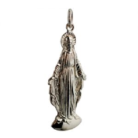 9ct Gold 35x16mm Madonna in full figure Pendant