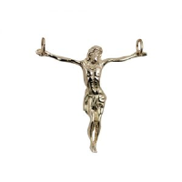 9ct Gold 39x38mm Corpus Christi figure Pendant
