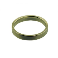9ct Gold 3mm plain flat Court shaped Wedding Ring Sizes I-P