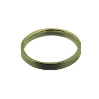 9ct Gold 3mm plain flat Court shaped Wedding Ring Sizes Q-Z