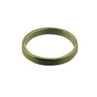 9ct Gold 3mm plain flat Wedding Ring Sizes Q-Z