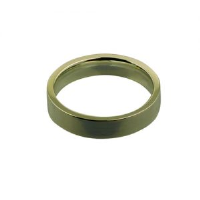 9ct Gold 4mm plain flat Court shaped Wedding Ring Sizes I-P