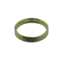9ct Gold 4mm plain flat Court shaped Wedding Ring Sizes Q-Z