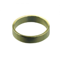 9ct Gold 4mm plain flat Wedding Ring Sizes I-P