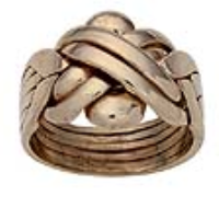 9ct Gold 6 piece Puzzle Ring Sizes R-Z