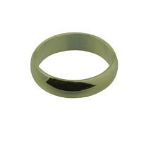 9ct Gold 6mm plain D shaped Wedding Ring Sizes Q-Z