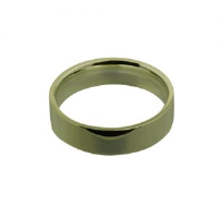 9ct Gold 6mm plain flat Court shaped Wedding Ring Sizes Q-Z