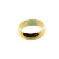 9ct Gold 7mm plain D shaped Wedding Ring Sizes Q-Z