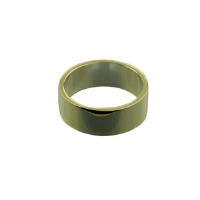 9ct Gold 8mm plain flat Wedding Ring Sizes Q-Z