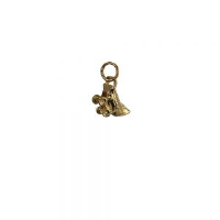 9ct Gold 8x12mm solid Pram Pendant or Charm