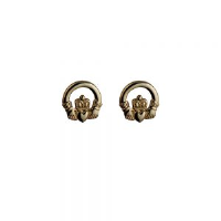 9ct Gold 9mm Claddagh stud Earrings
