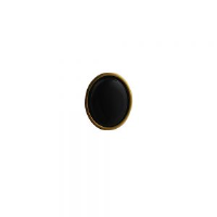 Hard Gold Plated 12x10mm oval Onyx Tie Tack