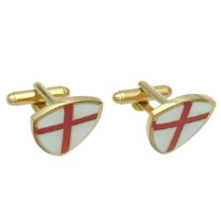 Hard Gold Plated 22x20mm Cross of St George Cufflinks