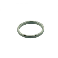 Platinum 2mm plain flat Wedding Ring Sizes I-P