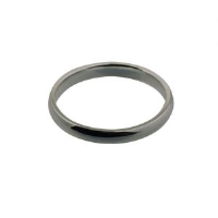 Platinum 3mm plain Court shaped Wedding Ring Sizes Q-Z
