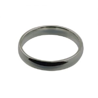 Platinum 4mm plain Court shaped Wedding Ring Sizes Q-Z