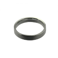 Platinum 4mm plain flat Court shaped Wedding Ring Sizes Q-Z